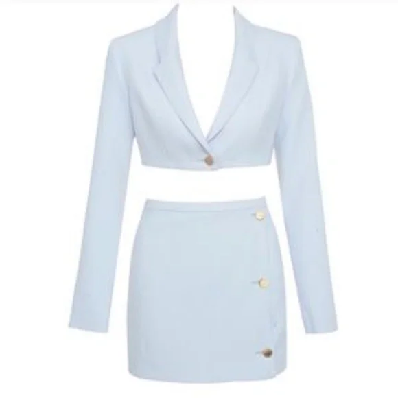 House of CB Rania Skirt Light Blue Size Small - Picture 3 of 8